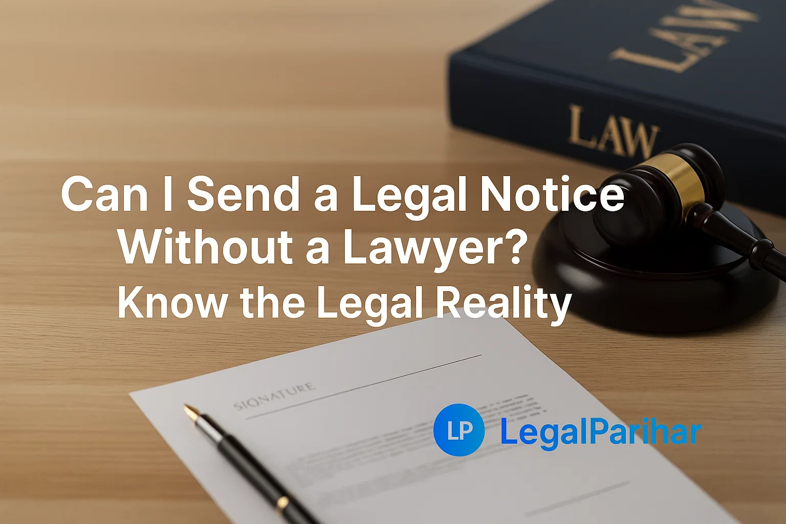 Is it Possible to Send a Legal Notice Without the Assistance of a Lawyer? - Legal advice and insights from LegalParihar
