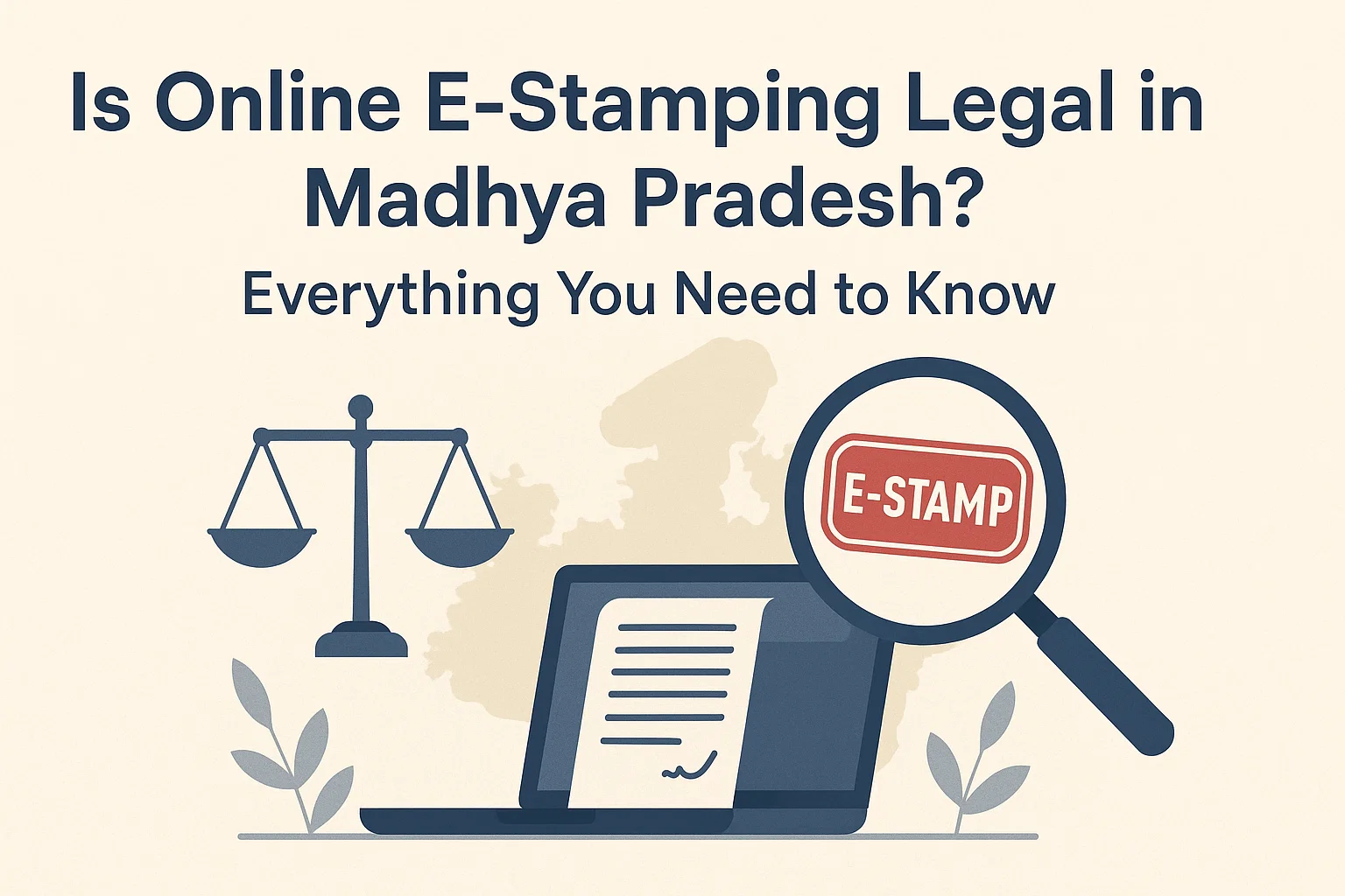 Is Online E-Stamping Legal in Madhya Pradesh?- Complete guide - Featured image for legal blog post by LegalParihar