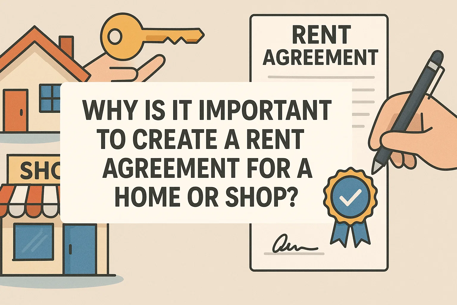 Rent Agreement Importance - House & Shop Guide | LegalParihar - Featured image for legal blog post by LegalParihar