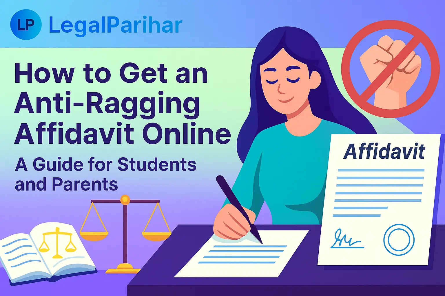 How to Get an Anti-Ragging Affidavit Online: A Simple Guide for Students and Parents - Featured image for legal blog post by LegalParihar